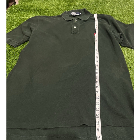 POLO by RALPH LAUREN Vintage Polo Green with RED HORSE Single Stitch Medium - Picture 5 of 7